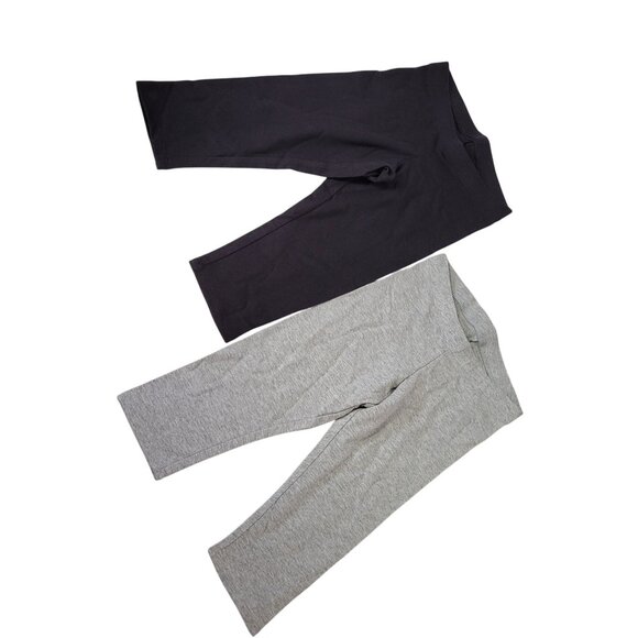 Members Mark Girls Capri Leggings 2-Pack Black & Gray Size 4/5 - Picture 1 of 5